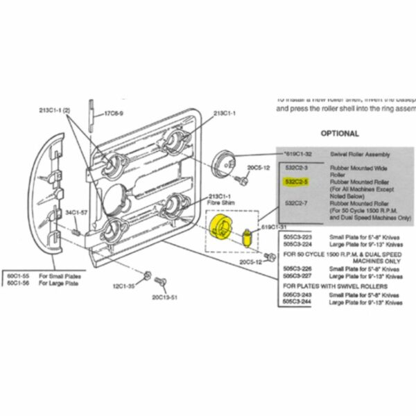 Rueda base 532C2-5 EASTMAN - Imagen 2